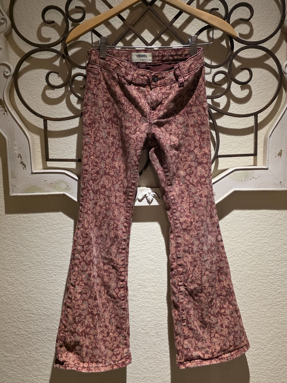 Girls Rock&Roll Floral Flare Jeans